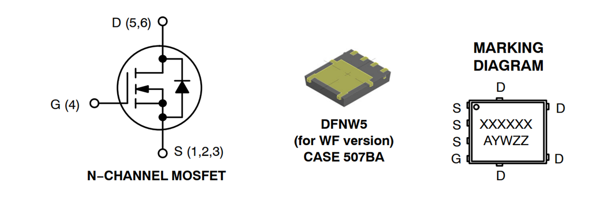 Applikations-Schaltungsdiagramm - onsemi NVMFWS002N10MCL n-Einkanal-Leistungs-MOSFETs