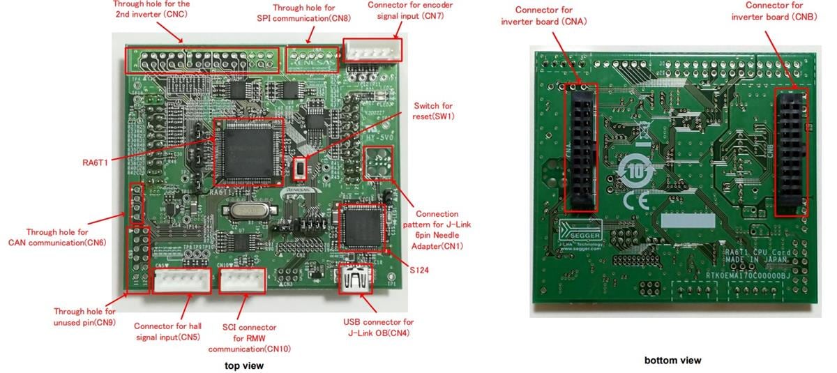 Renesas Electronics RA6T1 CPU-Karte