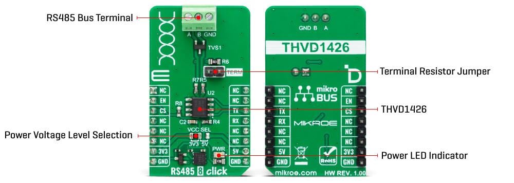 Mikroe MIKROE-5752 RS485 8 Click