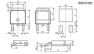 Technische Zeichnung - ROHM Semiconductor 30-V-Automotive-Schottky-Barriere-Dioden