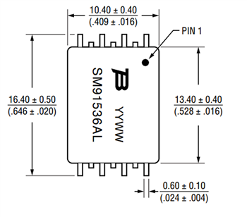 Tabelle - Bourns SM91536AL BMS-Signaltransformator
