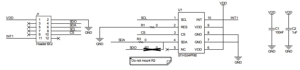 Schaltplan - STMicroelectronics STEVAL-MKI231KA Evaluierungskit