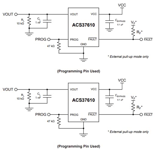 Applikations-Schaltungsdiagramm - Allegro MicroSystems ACS37610 Stromsensor-ICs