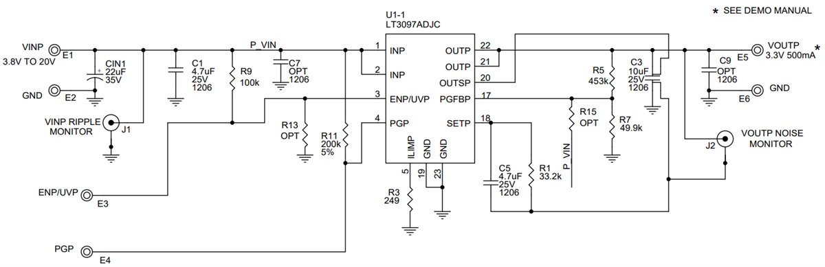 Schaltplan - Analog Devices Inc. EVAL-LT3097-AZ Evaluierungsboard