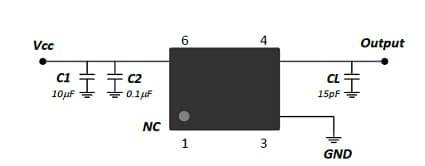 Application Circuit Diagram - ECS ECOC-9775 LVCMOS SMD OCXO Oscillators