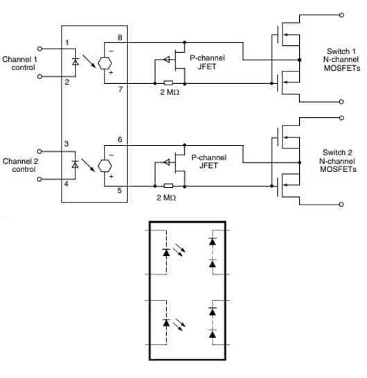 Applikations-Schaltungsdiagramm - Vishay Optisch isolierte MOSFET-Treiber