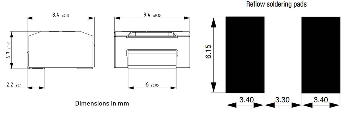 Mechanical Drawing - Schurter UHS Fuses