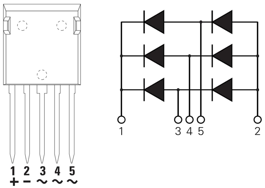 Tabelle - IXYS DPF30U200FC 200 V 30 A 3-Phasen-Brückengleichrichter