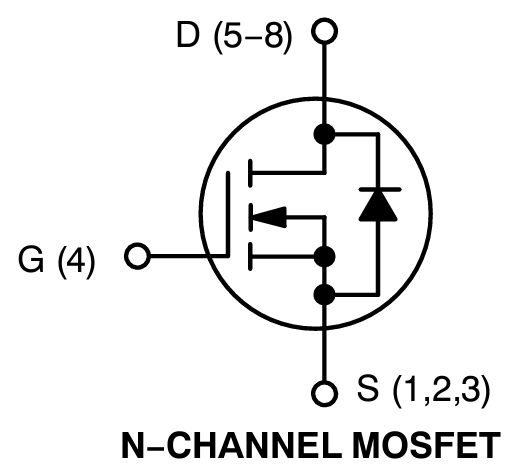 Applikations-Schaltungsdiagramm - onsemi NVMFS024N06C Einzelne N-Kanal-Leistungs-MOSFETs
