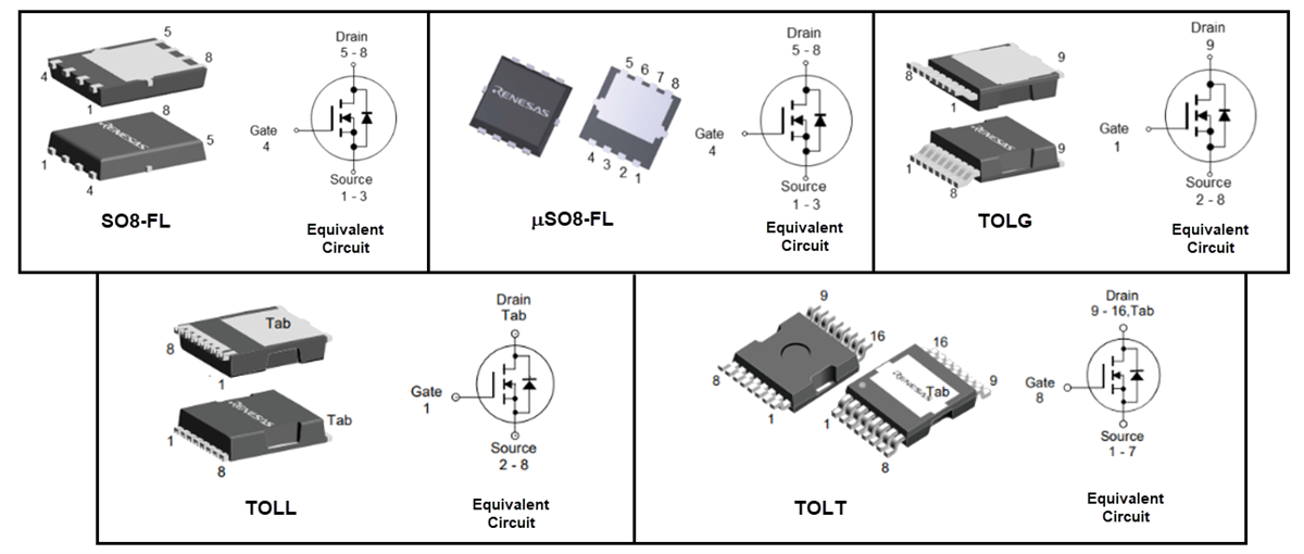 Applikations-Schaltungsdiagramm - Renesas Electronics REXFET-1 Leistungs-MOSFETs von 100 V und 150 V