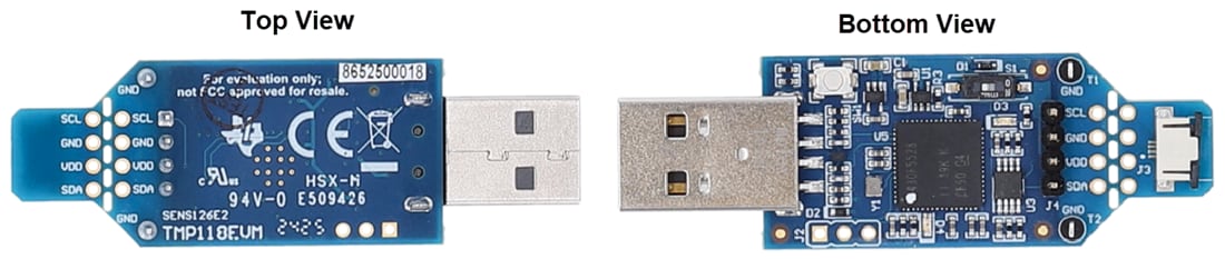 Technische Zeichnung - Texas Instruments TMP118EVM Evaluierungsmodul (EVM)