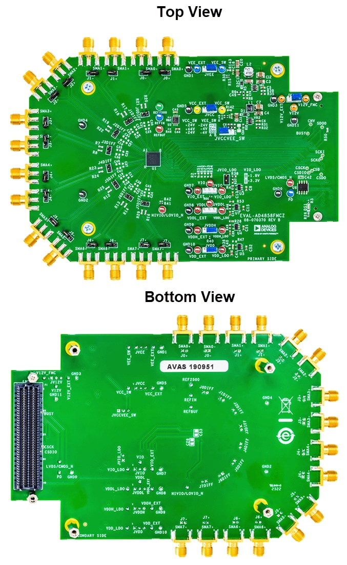 Technische Zeichnung - Analog Devices Inc. EVAL-AD4857FMCZ AD4857 Evaluierungsboard