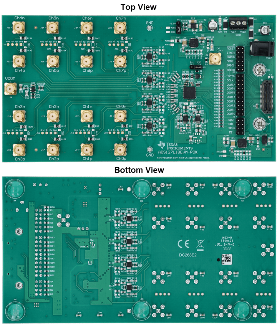 Technische Zeichnung - Texas Instruments ADS127L18EVM-PDK Evaluierungsmodul (EVM)