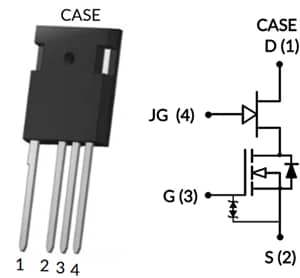 Applikations-Schaltungsdiagramm - onsemi UG4SC Kombi-FETs von 750 V, 8,4 mΩ