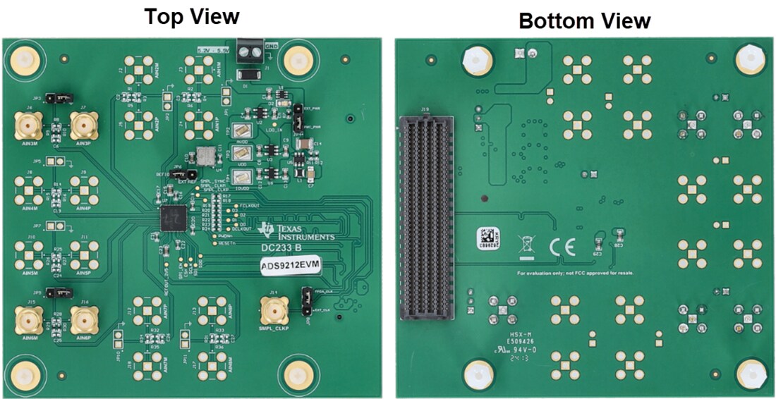 Technische Zeichnung - Texas Instruments ADS9212EVM Evaluierungsmodul (EVM)