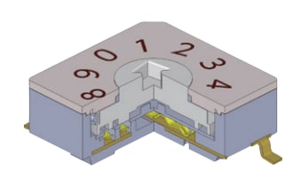 Block Diagram - NKK Switches FD01 & FD02 Ultra-Thin DIP Rotary Switches