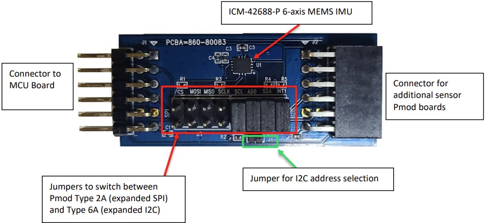 TDK InvenSense QCIoT-ICM42688P Pmod™-Evaluierungsboard