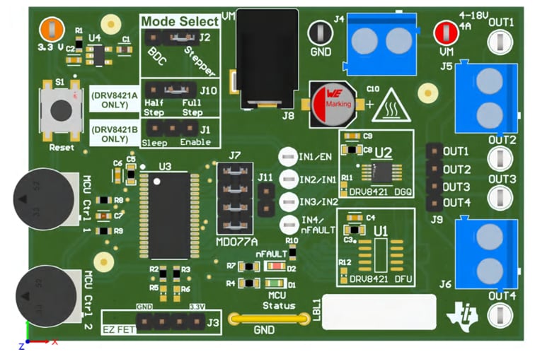 Texas Instruments DRV8421BEVM Evaluierungsmodul
