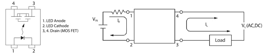 Schematic - Coto Technology C236S CotoMOS® High-Current MOSFET Relay