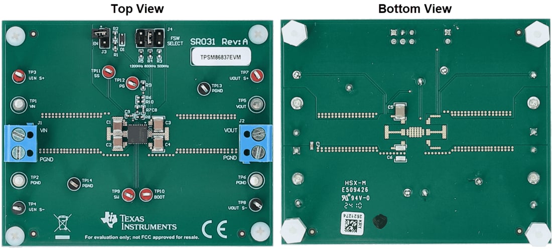 Technische Zeichnung - Texas Instruments TPSM86837EVM Evaluierungsmodul (EVM)