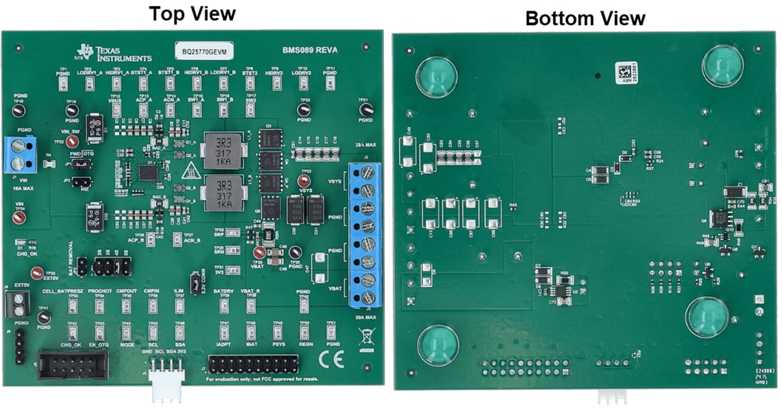 Technische Zeichnung - Texas Instruments bq2577xGEVM Controller-Evaluierungsmodul (EVM)