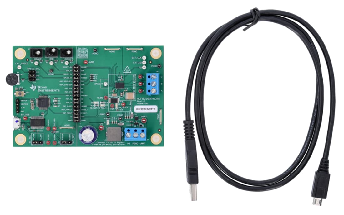 Tabelle - Texas Instruments MCF8315RRYEVM Evaluierungsmodul (EVM)