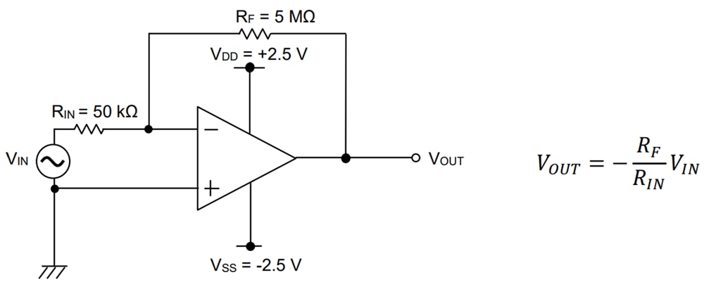 Applikations-Schaltungsdiagramm - ROHM Semiconductor LMR1901YG-M Automotive-CMOS-Operationsverstärker