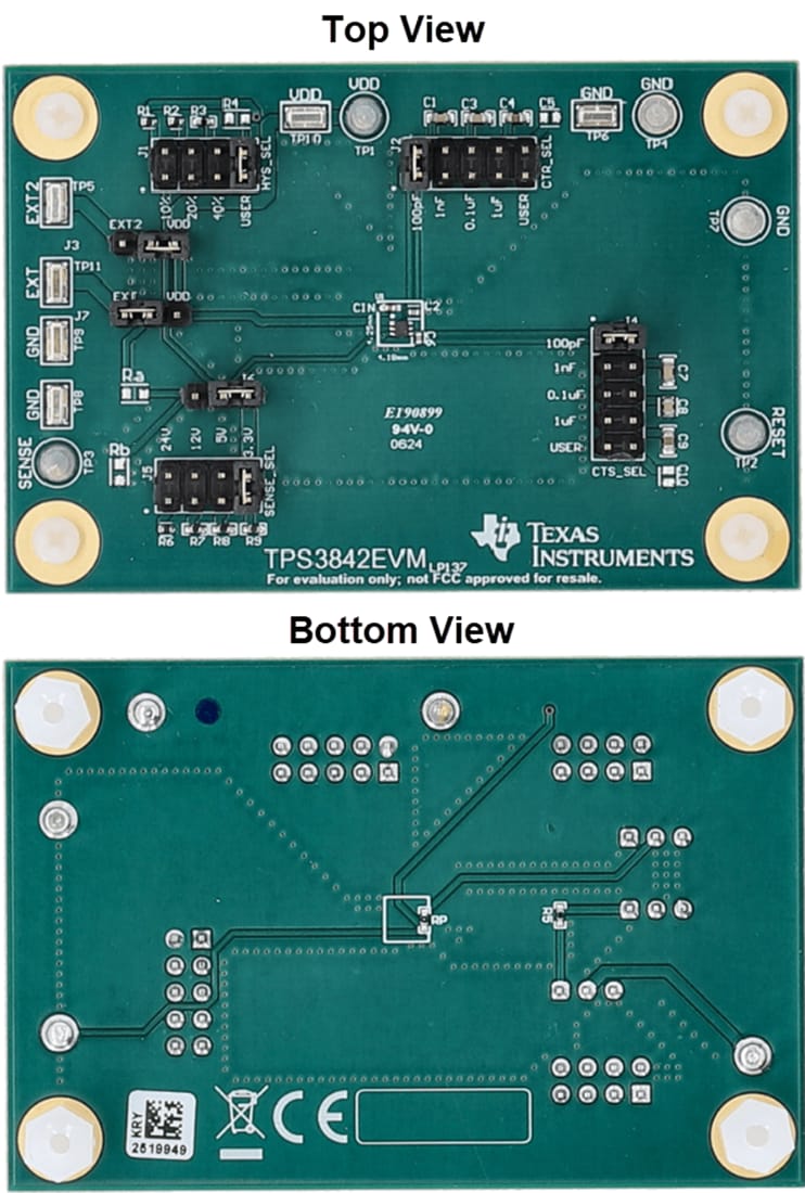 Technische Zeichnung - Texas Instruments TPS3842EVM Supervisor-Evaluierungsmodul (EVM)