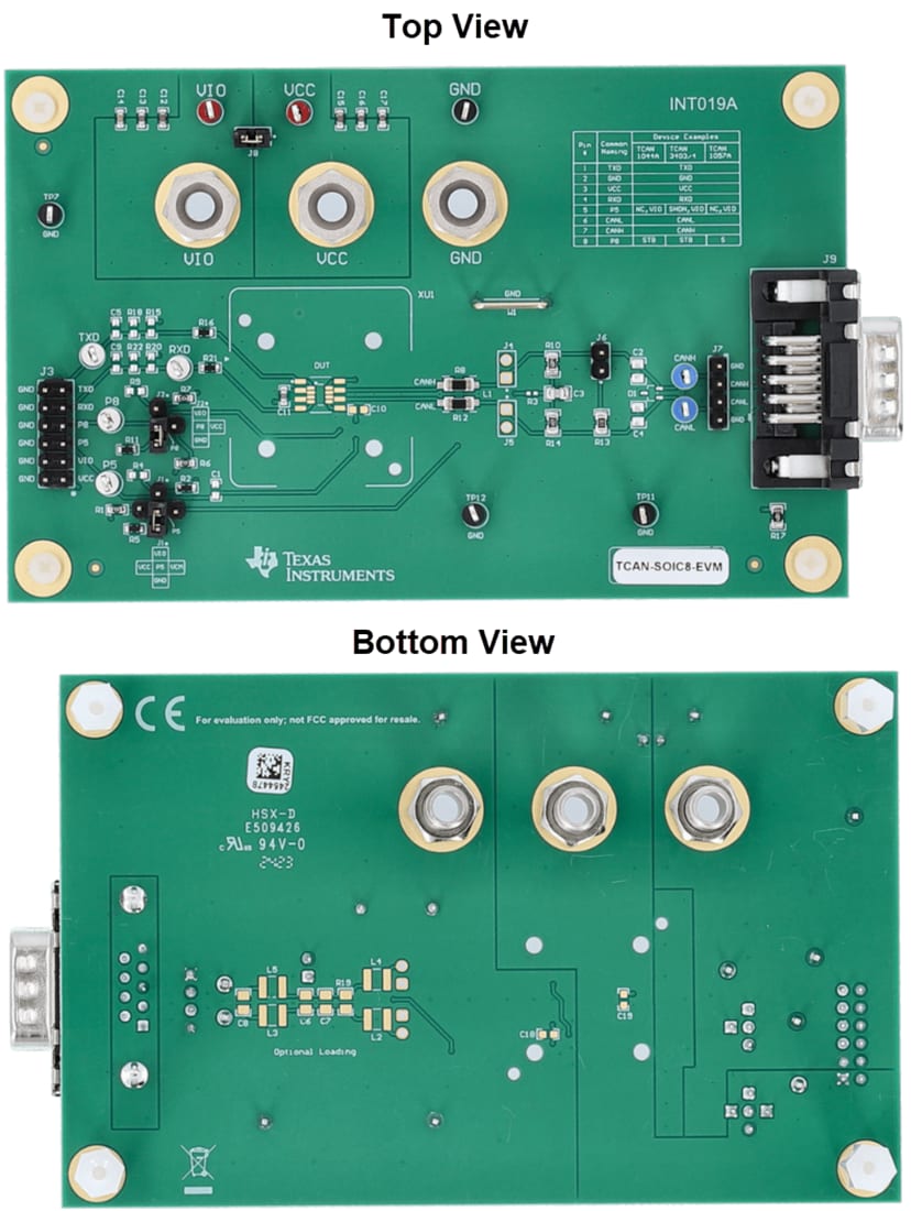 Technische Zeichnung - Texas Instruments TCAN-SOIC8-EVM Evaluierungsmodul (EVM)