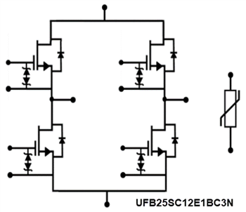 Applikations-Schaltungsdiagramm - onsemi SiC E1B Module