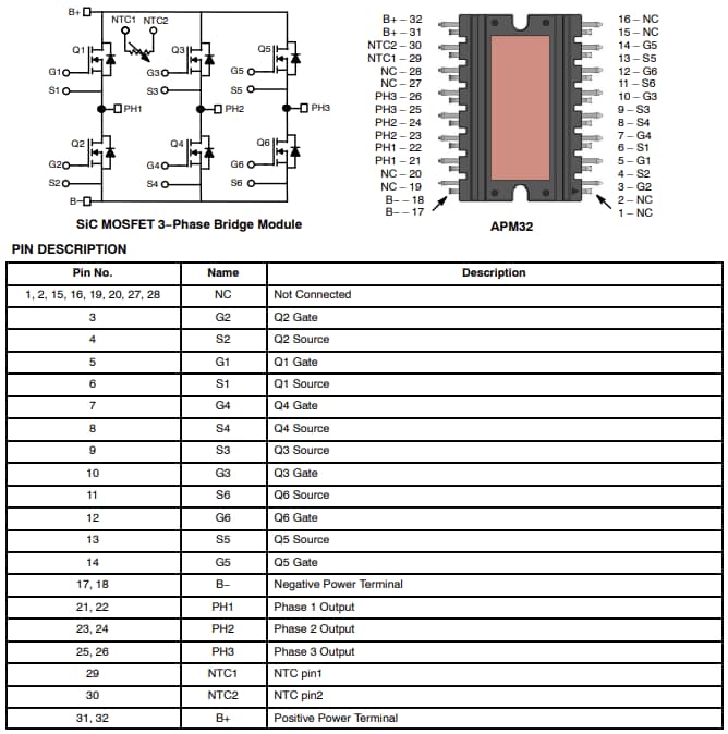 onsemi NVXK2VR80WxT2 Siliziumkarbid(SiC)-Module
