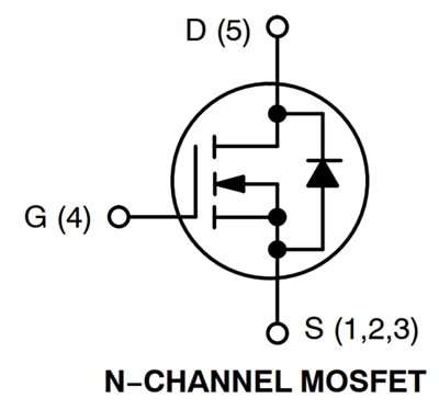 Applikations-Schaltungsdiagramm - onsemi 40-V-Leistungs-MOSFETs
