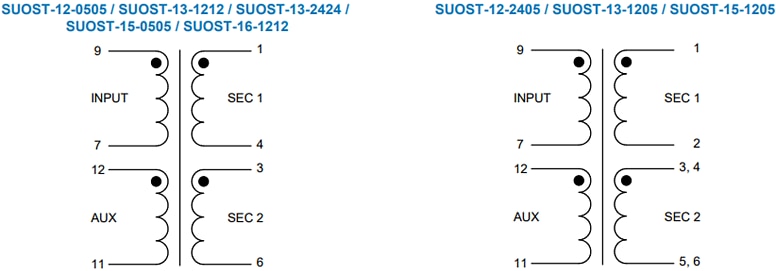 Schaltplan - Signal Transformer / Bel SUOST Hochfrequenz-Universal-Leitungstransformatoren