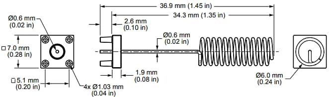 Tabelle - TE Connectivity / Linx Technologies Vertikale 2,4-GHz-Spiralantenne