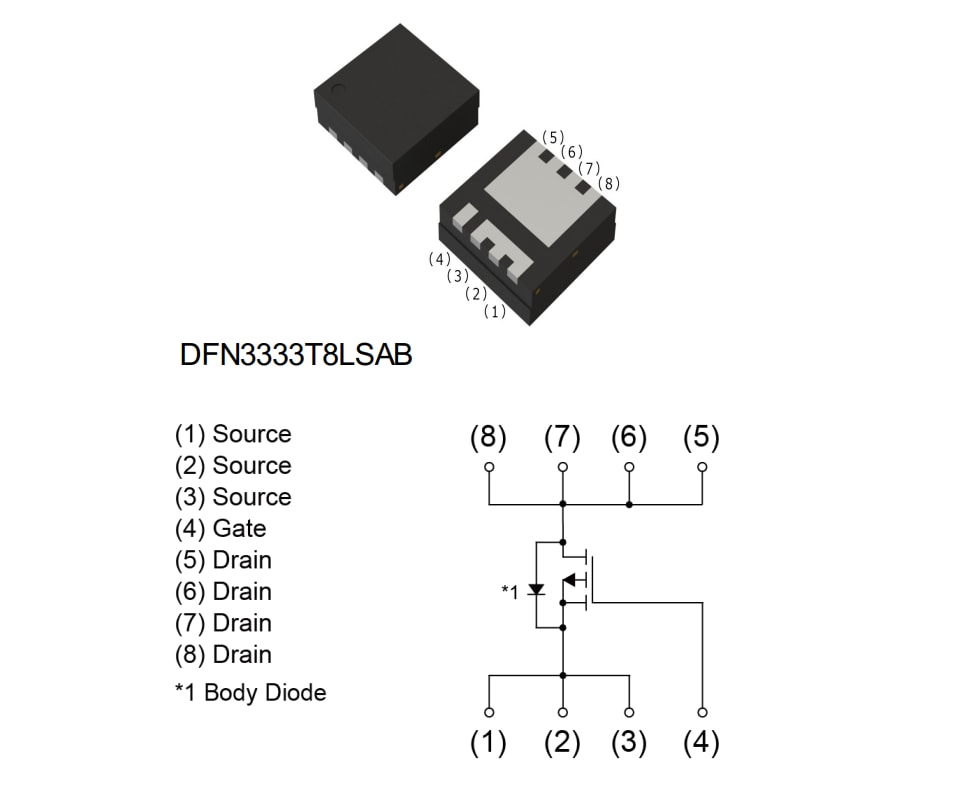 Applikations-Schaltungsdiagramm - ROHM Semiconductor RH7G04CBKFRA P-Ch-Leistungs-MOSFET