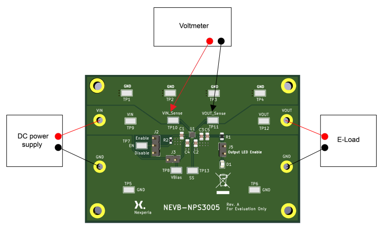 Schaltungsanordnung - Nexperia NEVB-NPS3005 Evaluierungsboard