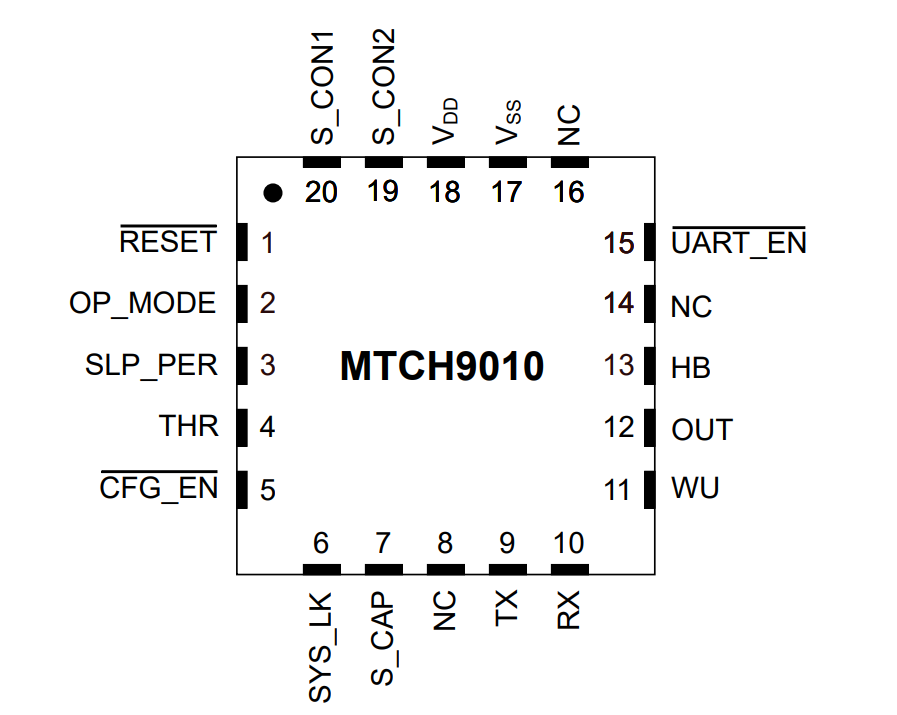 Schaltungsanordnung - Microchip Technology MTCH9010 Flüssigkeitsdetektoren