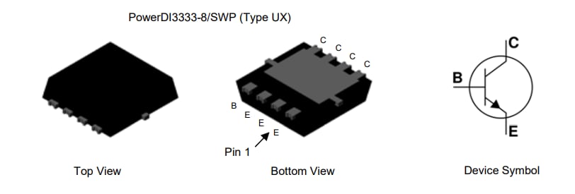 Schaltungsanordnung - Diodes Incorporated DXTN80x NPN-Bipolartransistoren