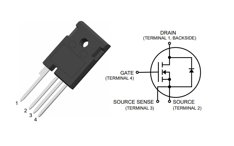 Applikations-Schaltungsdiagramm - Microchip Technology 1200 V SIC-MOSFETs