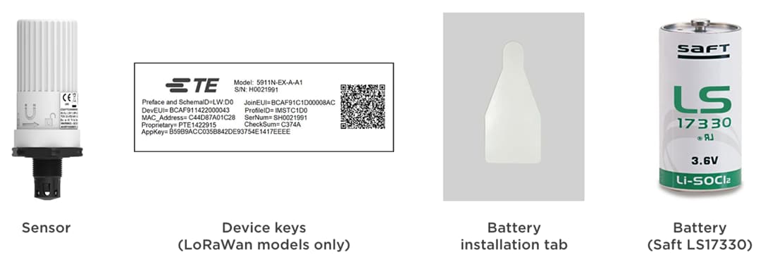 TE Connectivity / Measurement Specialties Drahtlose Feuchtigkeits-/Temperatursensoren 59xxN