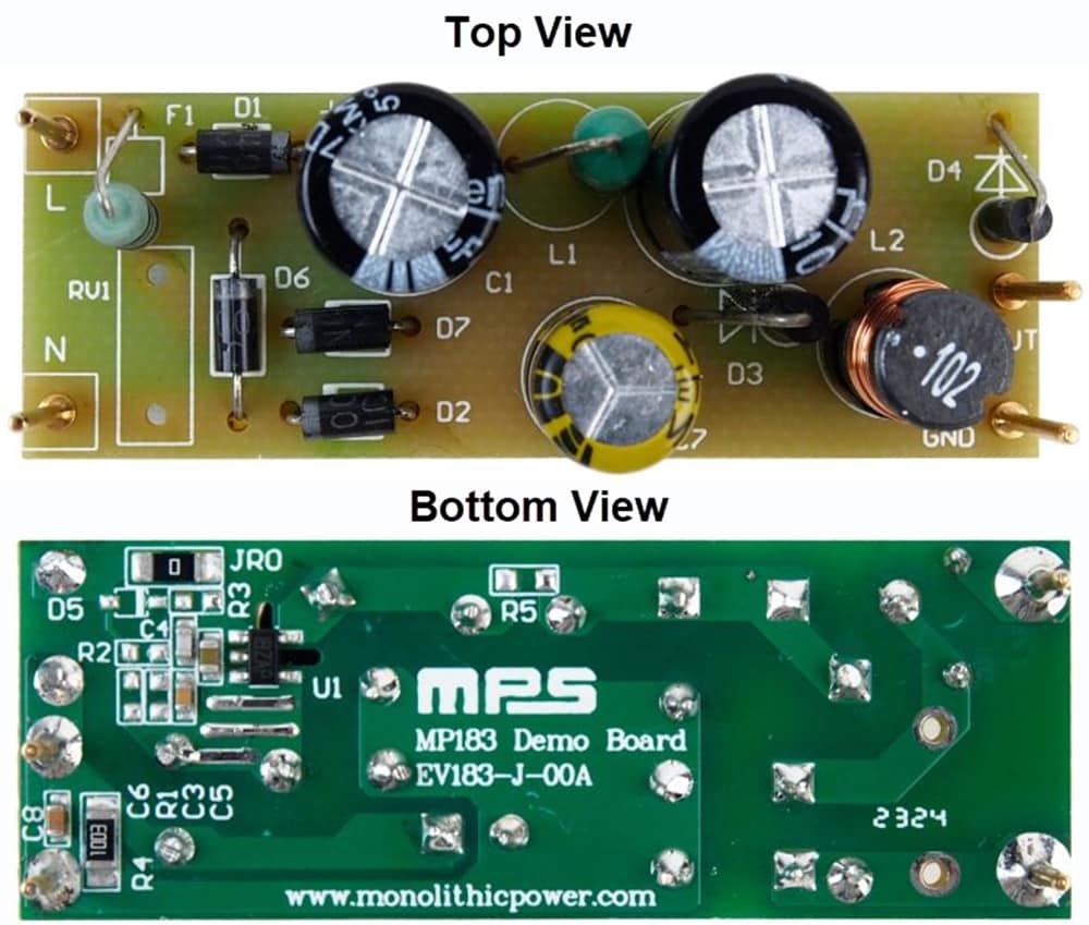 Mechanical Drawing - Monolithic Power Systems (MPS) EV183 Evaluation Boards