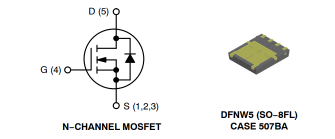 Applikations-Schaltungsdiagramm - onsemi NVMFWS4D0N04XM MOSFET