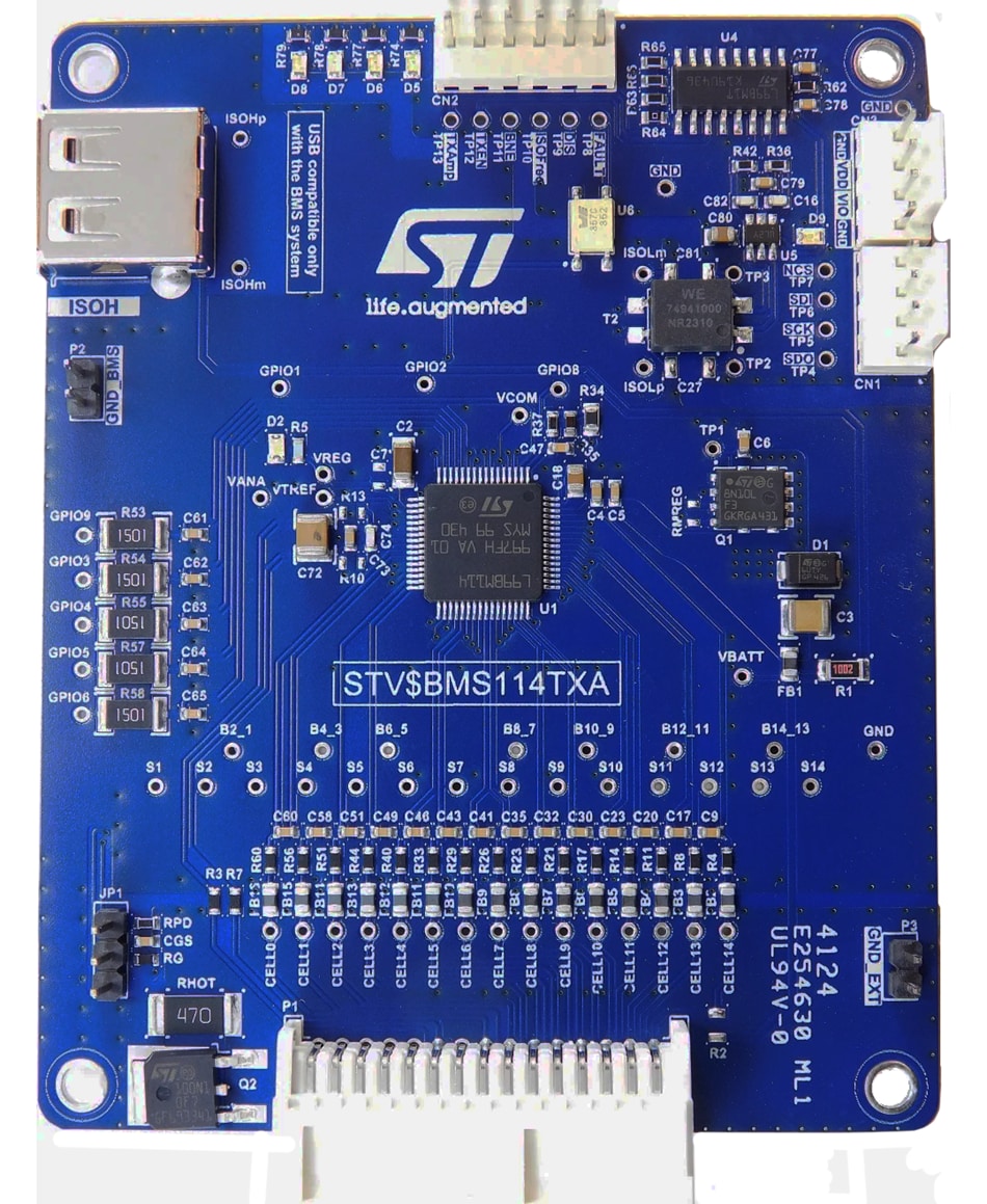 Schaltungsanordnung - STMicroelectronics STEVAL-BMS114TX BMS-Evaluierungsboard