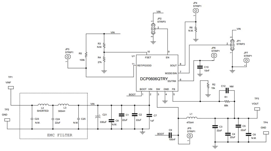 Schaltplan - STMicroelectronics STEVAL-0606YADJ Evaluierungsboard
