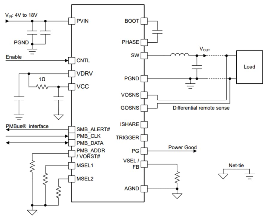 Schaltplan - Texas Instruments TPS546E25 50 A Synchroner Abwärtswandler