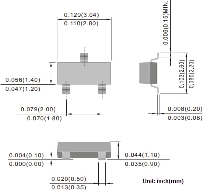 Mechanical Drawing - PANJIT SBA Automotive Super Schottky Rectifiers