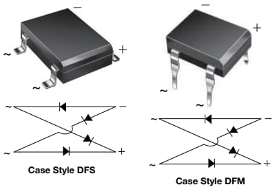 Vishay Semiconductors DF0x und DF1x Brückengleichrichter