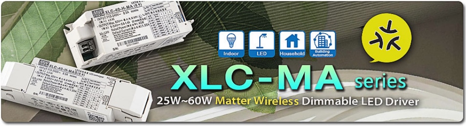 Infografik - MEAN WELL XLC-MA Matter drahtlose dimmbare LED-Treiber