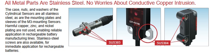 Tabelle - Omron Industrial Automation Fotoelektrische Sensoren E3T