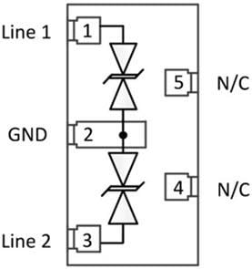 Semtech RClamp®10022PWQ Überspannungsbegrenzer (TVS)